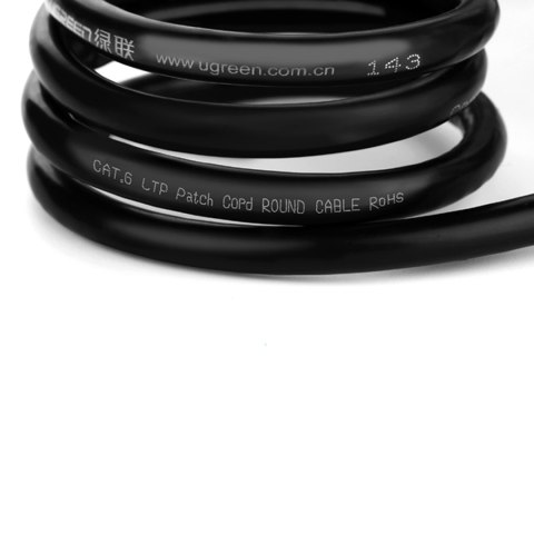 Przedłużacz kabla sieciowego LAN Ethernet RJ45 F/UTP Cat. 6 1000Mb/s 0.5m czarny