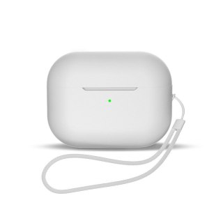 Silikonowe etui do słuchawek AirPods 1 / 2 + pasek smycz na nadgarstek białe