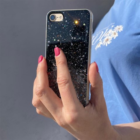 Błyszczące etui pokrowiec z brokatem Samsung Galaxy A42 5G Star Glitter różowy