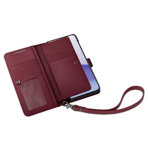 Etui z portfelem i kieszonka na kartę Galaxy S23+ Wallet S Plus burgundowe