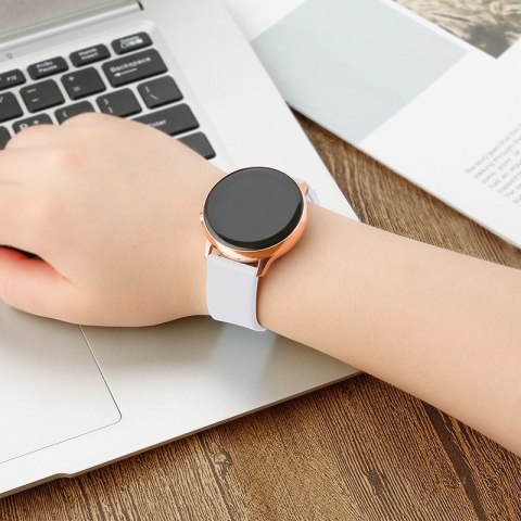 Uniwersalny silikonowy pasek do smartwatcha Silicone Strap TYS szer. 22mm szary