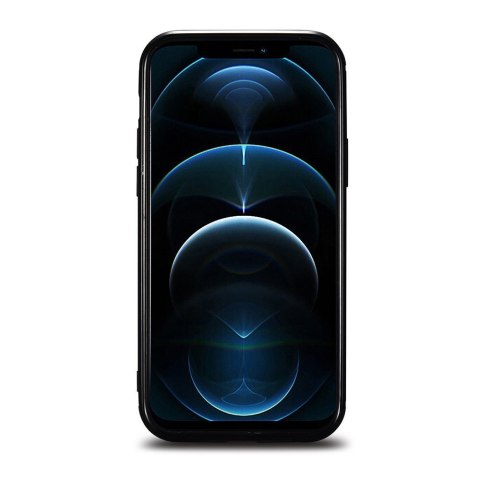 Etui pokryte naturalną skórą do iPhone 12 Pro Max Leather Oil Wax czarny