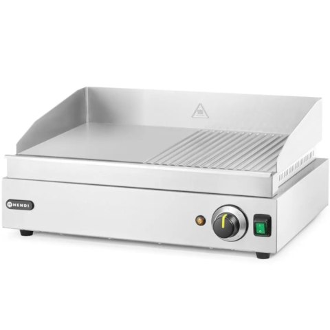 Płyta grzewcza grillowa Profi Line gładka-ryflowana do pracy ciągłej 2400W - Hendi 203156