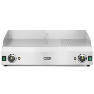 Płyta grzewcza grillowa Profi Line gładka-ryflowana podwójna do pracy ciągłej 3500W - Hendi 203163