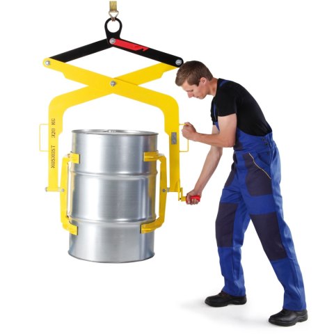 Podnośnik uchwyt do bezpiecznego podnoszenia i przewożenia beczek 200L