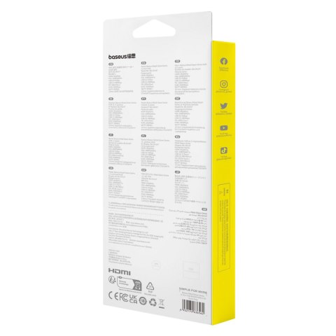 11w1 HUB adapter USB-C do USB-C PD 4x USB HDMI VGA AUX RJ45 SD TF szary