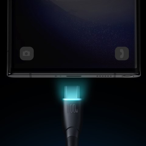 Kabel przewód Starry Series USB-A - USB-C 100W 1m czarny