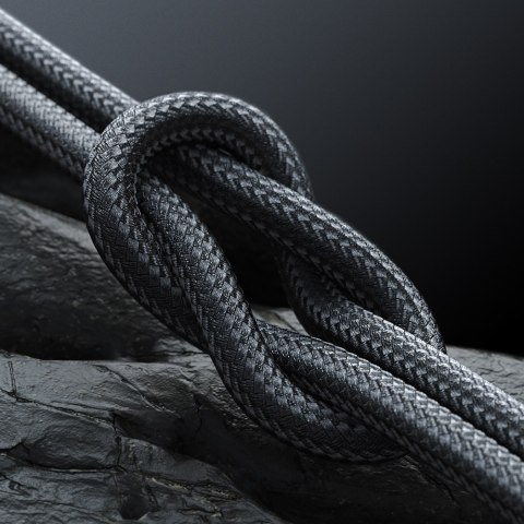 Kabel przewód USB-C z wyświetlaczem LED 100W 1.2m czarny