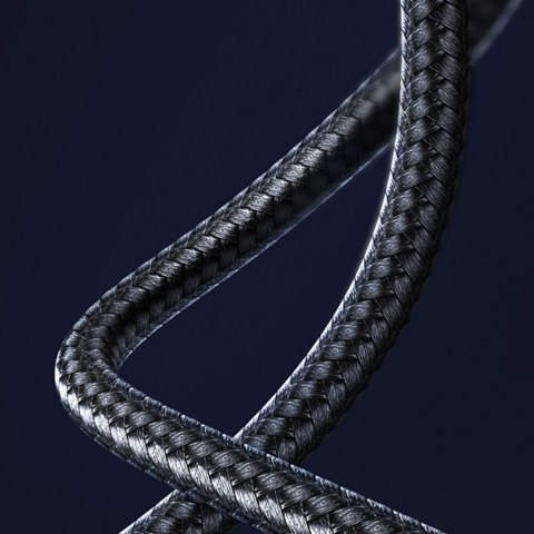 Kabel przewód kątowy USB-C - USB 2.0 480Mb/s 3A 3m czarny