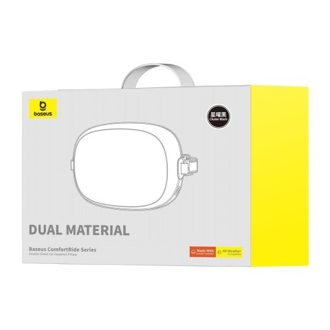 Poduszka na zagłówek samochodowy z 2 materiałami ComfortRide Series czarna
