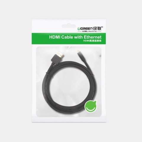 Kabel przewód Audio Video microHDMI - HDMI 2.0 1m czarny