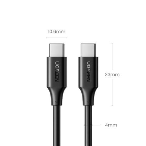 Kabel przewód USB-C PD QC 100W 5A 480Mb/s 1.5m czarny