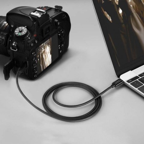 Kabel przewód USB-C - miniUSB 480Mbps 1m czarny