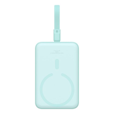 Mini Powerbank MagSafe 10000mAh 20W z kablem Lightning do iPhone 0.3m niebieski