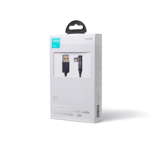 Kabel przewód kątowy do iPhone USB-A - Ligtning 2.4A 1.2m niebieski