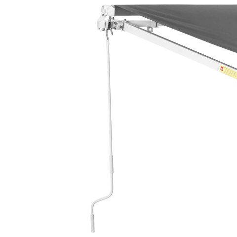 Markiza balkonowa tarasowa zwijana ręcznie 300 x 250 cm - szara