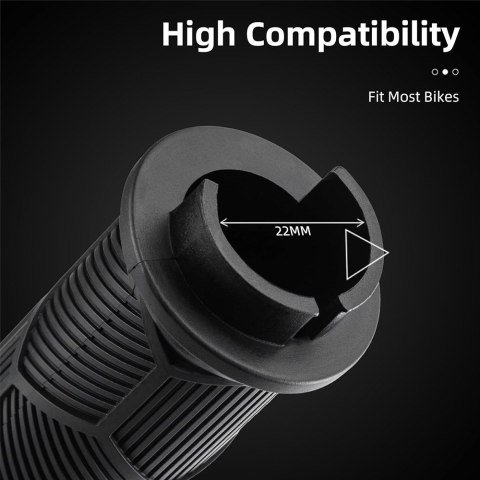 Gripy rączki chwyty rowerowe TPR z odblaskiem - niebieskie