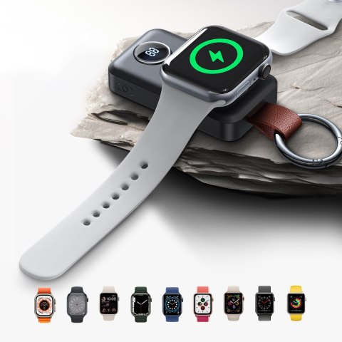 Powerbank kieszonkowy brelok 2000mAh 3W do Apple Watch czarny