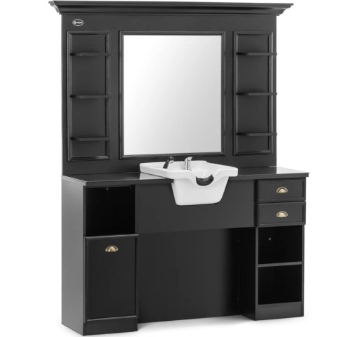 Konsola konsoleta fryzjerska barberska z myjką i lustrem 167 x 45 x 200 cm