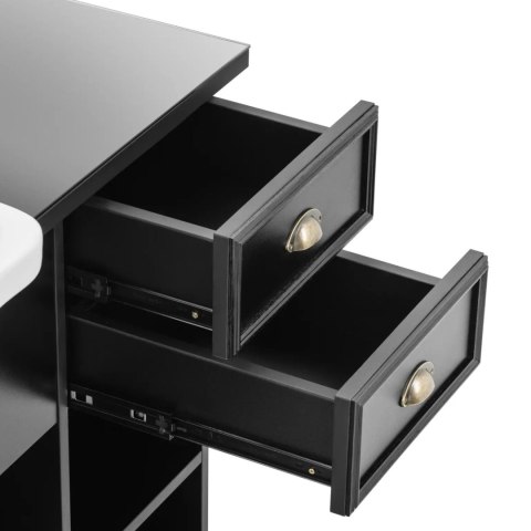 Konsola konsoleta fryzjerska barberska z myjką i lustrem 167 x 45 x 200 cm