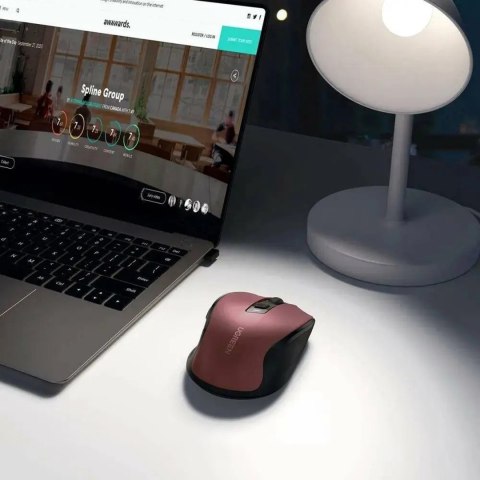 Precyzyjna mysz bezprzewodowa USB 2.4GHz Bluetooth 5.0 optyczna 4000 DPI czerwona