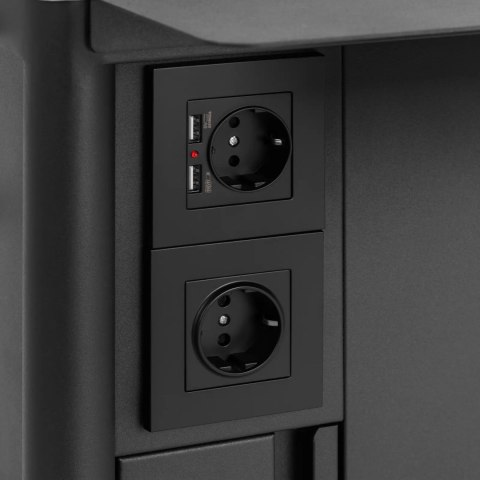 Wózek asystor stacja robocza do tatuażu 4 gniazda 2 x USB