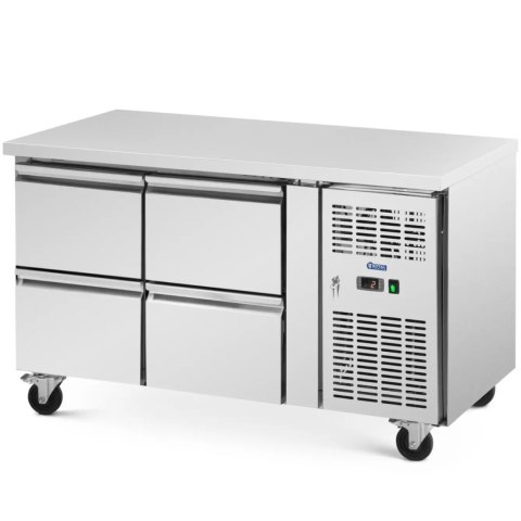 Stół chłodniczy gastronomiczny na kółkach 4 szuflady 280 l 136 x 70 x 85 cm