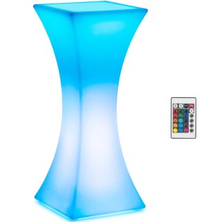 Stolik barowy klubowy kwadratowy podświetlany RGBW LED 45 x 45 x 110 cm