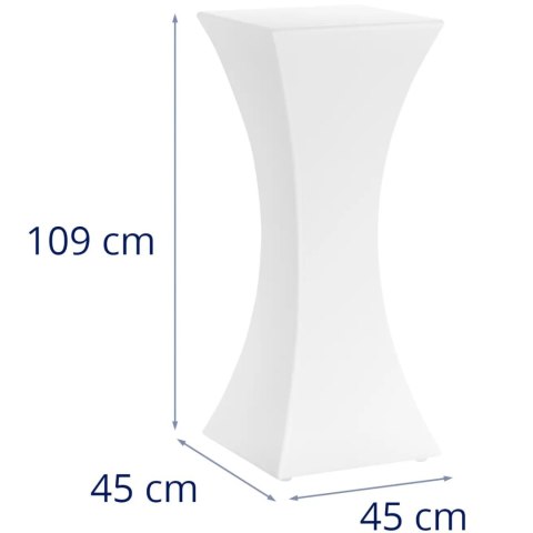 Stolik barowy klubowy kwadratowy podświetlany RGBW LED 45 x 45 x 110 cm