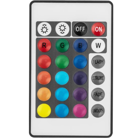 Stolik barowy klubowy podświetlany na baterie RGBW LED śr. 80 x 107 cm - biały okrągły