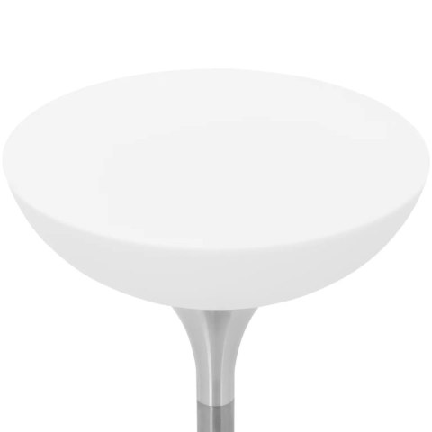 Stolik barowy klubowy podświetlany na baterie RGBW LED śr. 80 x 107 cm - biały okrągły