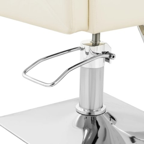 Fotel fryzjerski barberski z podnóżkiem CARLISLE - kremowy