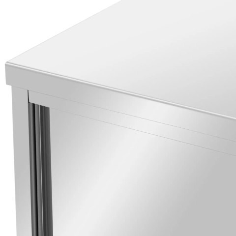 Stół gastronomiczny z szafką drzwi przesuwne 140 x 80 x 87 cm do 500 kg