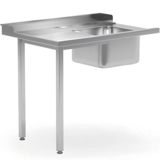 Stół załadowczy do zmywarek ze zlewem 1200 x 700 x 850 mm - LEWY