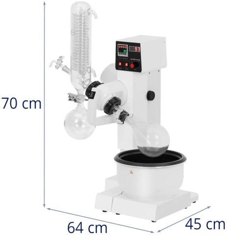 Wyparka próżniowa obrotowa do laboratorium 2 l 200 obr./min 40 W