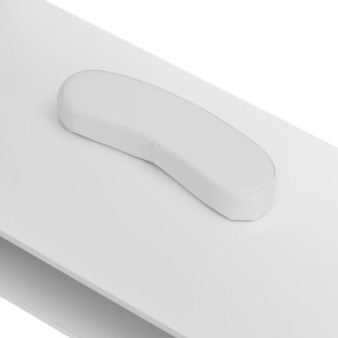 Biurko kosmetyczne do manicure 2 szuflady 2 szafki - biało złote