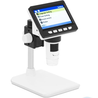 Mikroskop cyfrowy z oświetleniem kamerą 2 MP 4.3 TFT 1000x