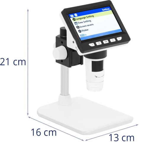 Mikroskop cyfrowy z oświetleniem kamerą 2 MP 4.3 TFT 1000x