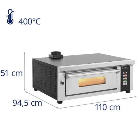 Piec do pizzy elektryczny z szamotem na 4 pizze śr. 33 cm 230 V 4200 W