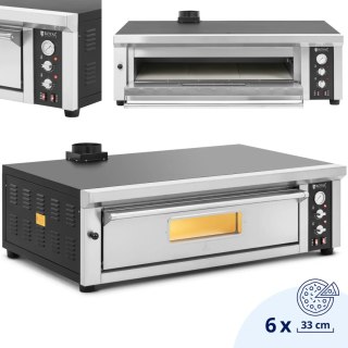 Piec do pizzy elektryczny z szamotem na 6 pizz śr. 33 cm 400 V 6600 W