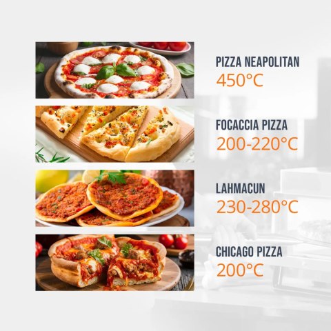 Piec do pizzy elektryczny z szamotem na 6 pizz śr. 33 cm 400 V 6600 W