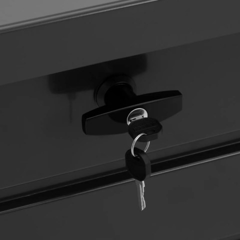 Skrzynia ogrodowa metalowa zamykana na klucz 120 x 62 x 63 cm