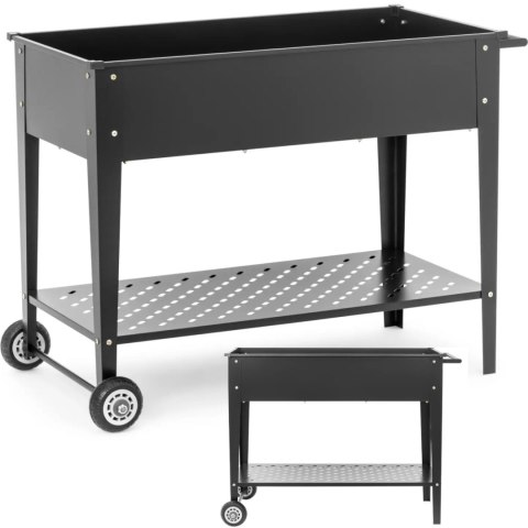 Wózek kwietnik ogrodowy metalowy na kwiaty zioła z półką 100 x 50 x 79 cm