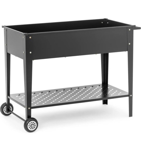 Wózek kwietnik ogrodowy metalowy na kwiaty zioła z półką 100 x 50 x 79 cm