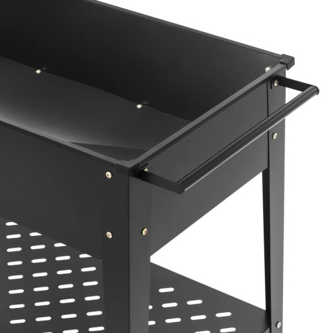 Wózek kwietnik ogrodowy metalowy na kwiaty zioła z półką 100 x 50 x 79 cm