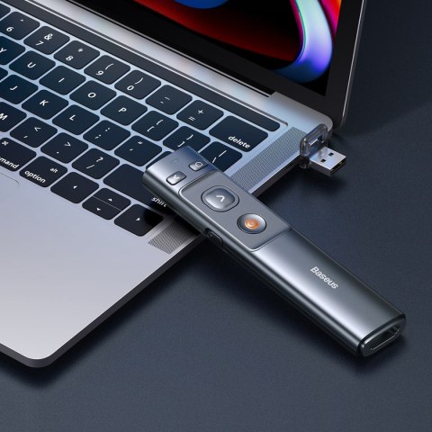 Wskaźnik laserowy Orange Dot AI z automatyczną transkrypcją głosu na tekst - szary