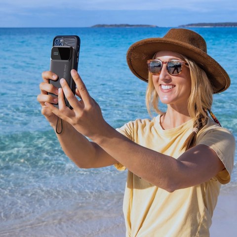 Powerbank 10000 mAh 22.5W PD USB-A USB-C - czarny