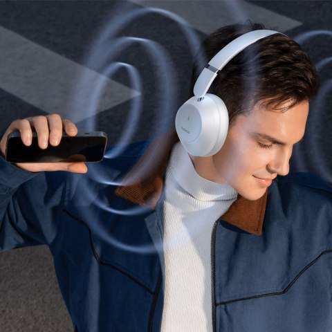 Słuchawki bezprzewodowe nauszne Bass 30 Max Bluetooth 5.3 - białe