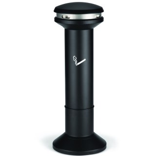 Popielniczka wolnostojąca zewnętrzna czarna z pojemnikiem 15L