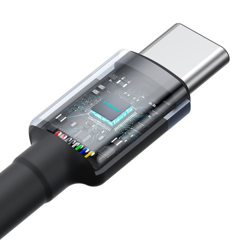 2x Kabel przewód Cafule USB-C - USB-C 100W 2m - czerwono-czarny i czarno-szary